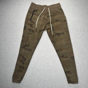 ASRV Technical Sportswear Green Camo Activewear Jogger Pants Size M